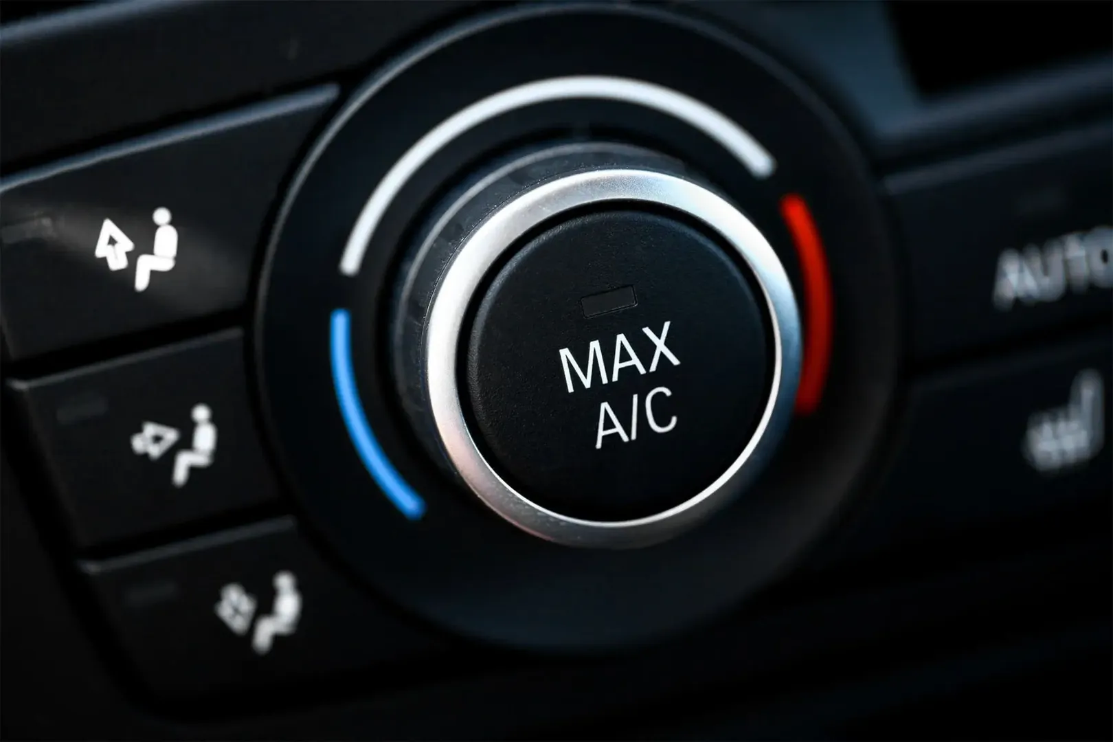 A/C dial in a car