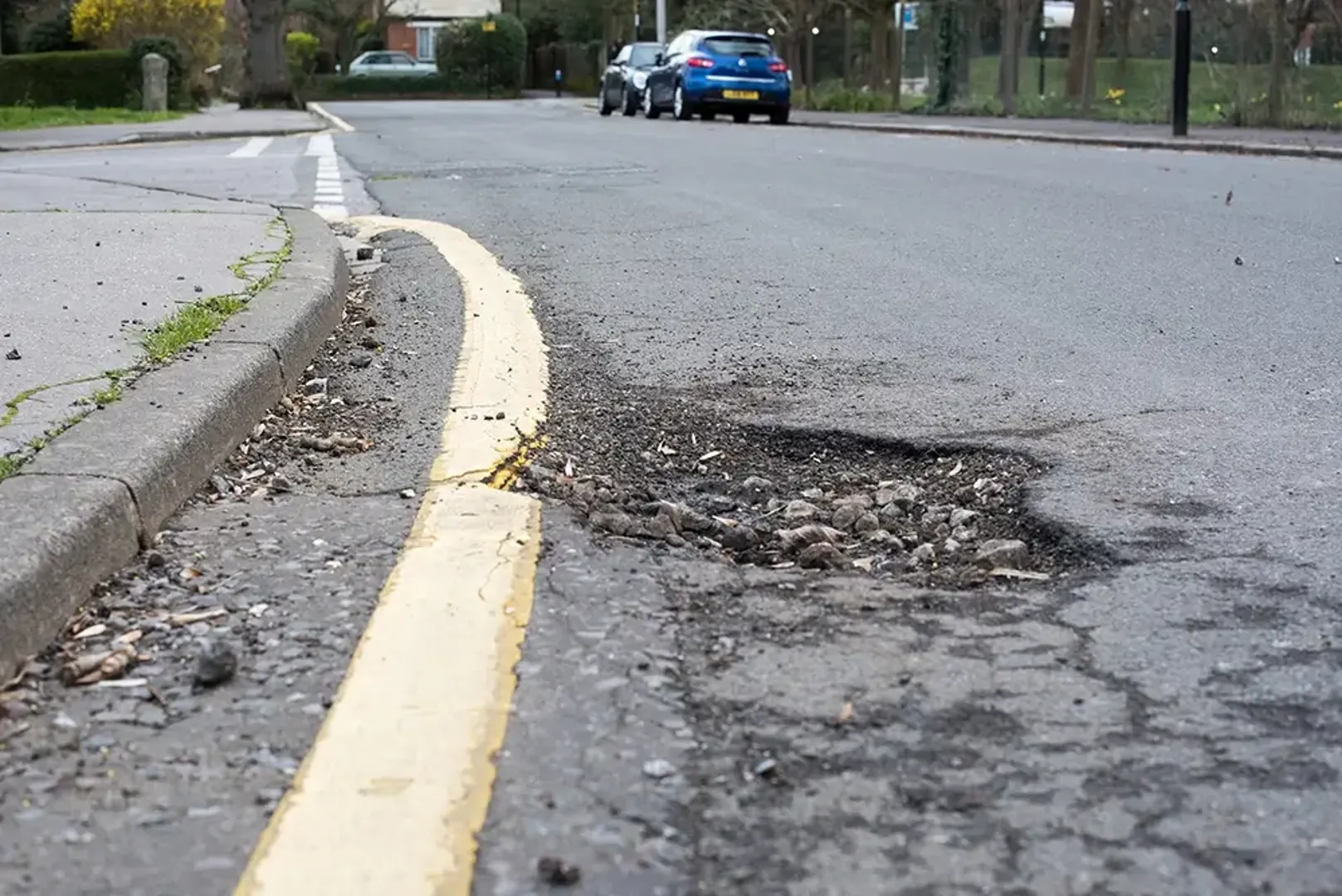 Pothole in the road