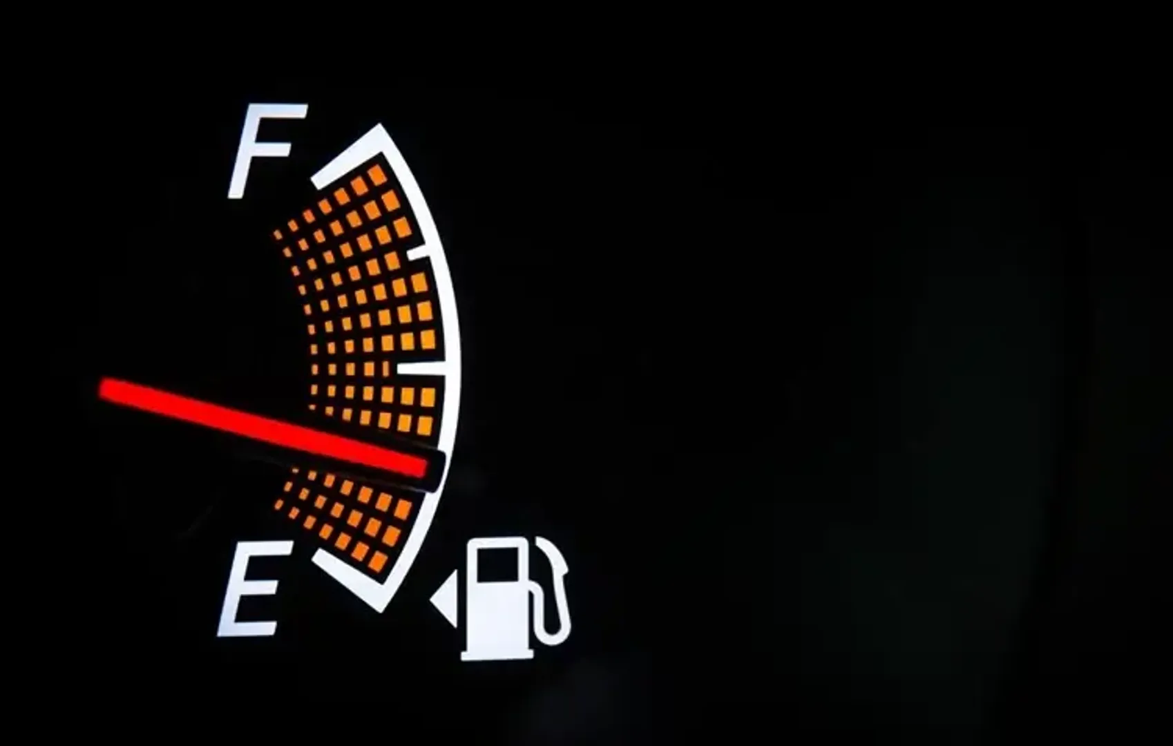 Fuel gauge almost empty