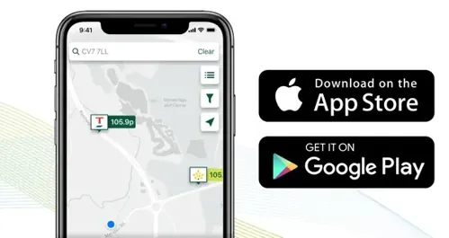 App Store: A digital marketplace for apps, offering a wide range of software and services for various devices. Shows petrol stations